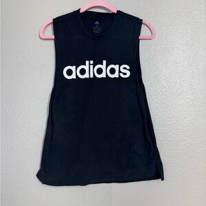 Adidas Black and White Logo Tank Size Small